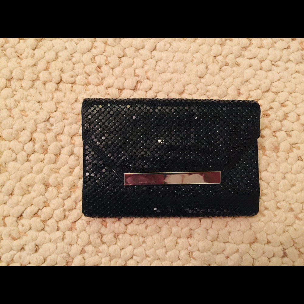 Black sequin clutch